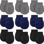 9 Pairs Baby Winter Mittens for 0-6 Months Baby No Scratch Newborn Mittens Glove Infant Warm Glove